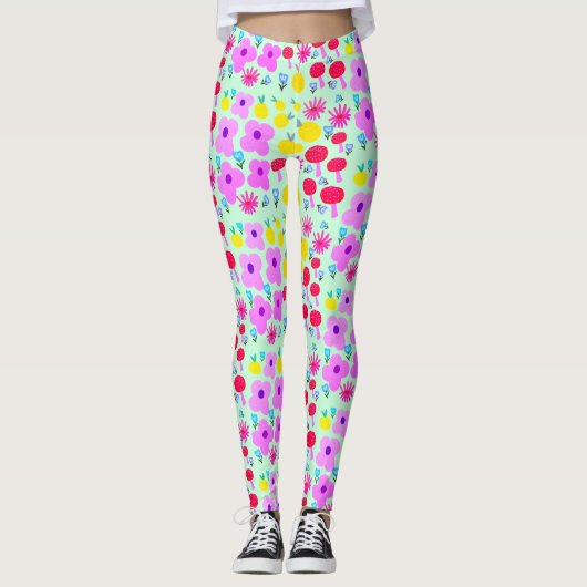 Botanical PomPoms All-Over-Print Leggings レギンス (正面)