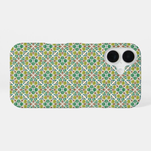 Botanical Pop - Olive iPhone 16ケース (裏面横)