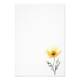Botanical Poppy Watercolor Art Print-Stage1 フォトプリント