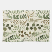 Botanical Pressed Leaves Pattern – Fern Print キッチンタオル (横)