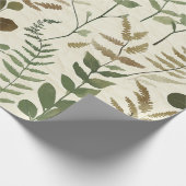 Botanical Pressed Leaves Pattern – Fern Print ラッピングペーパー (角)