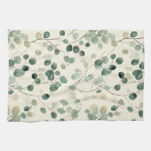 Botanical Pressed Leaves Pattern – Fern Print (2) キッチンタオル (横)