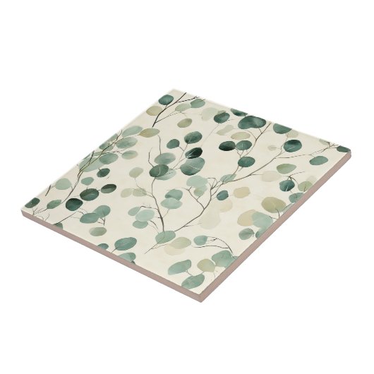 Botanical Pressed Leaves Pattern – Fern Print (2) タイル (側面)