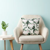 Botanical Romantic Wreath Hearts Throw Pillow クッション (椅子)