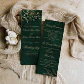 Botanical roses Green and gold Wedding Prorgam