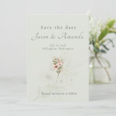 Botanical Sage Garden Wedding Save the Date 招待状 (スタンド正面)