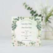 Botanical Sage Green Eucalyptus Wedding Invitation (スタンド正面)
