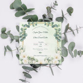 Botanical Sage Green Eucalyptus Wedding Invitation