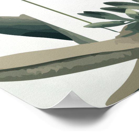 Botanical Sage Green Greenery Wedding Welcome ポスター (角)