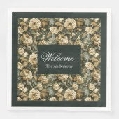 Botanical Sage Napkins Lux Pastel Dining Accent (正面)