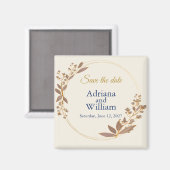 Botanical Save the Date Magnet, Personalized マグネット (正面/裏面)