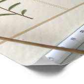 Botanical Scientific Plate ポスター (角)