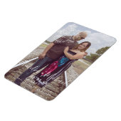 Botanical Script Hand Drawn Save the Date Photo Ma マグネット (左側)