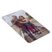 Botanical Script Hand Drawn Save the Date Photo Ma マグネット (右側)