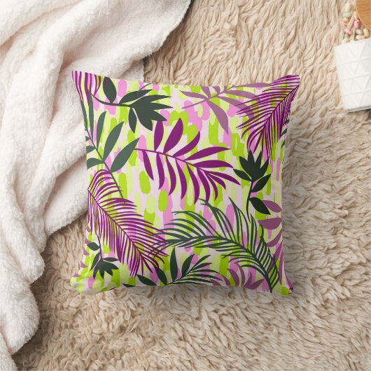 Botanical seamless pattern mixed with geometric sh クッション (ブランケット)