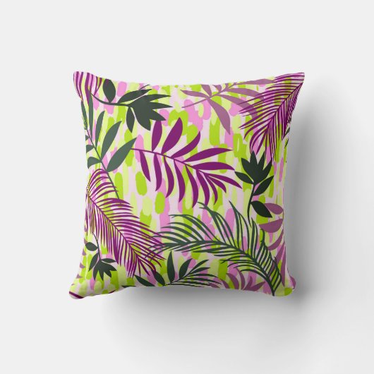 Botanical seamless pattern mixed with geometric sh クッション (裏面)