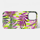 Botanical seamless pattern mixed with geometric sh iPhoneケース (裏面横)