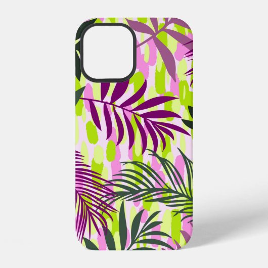 Botanical seamless pattern mixed with geometric sh iPhoneケース (裏面)