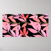 Botanical seamless pattern with leaves. Bright sum ポスター (正面)