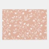 Botanical Serenade Minimalist White Floral Gift ラッピングペーパーシート (正面3)