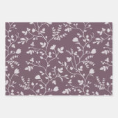 Botanical Serenade Minimalist White Floral Gift ラッピングペーパーシート (正面)