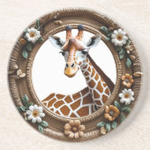 Botanical Serengeti Round Sandstone  コースター (正面)