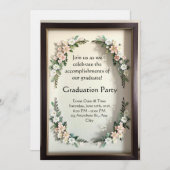 Botanical Shadow Box Graduation 招待状 (正面/裏面)