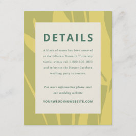 Botanical Sketch Citrus Wedding Enclosure Card エンクロージャーカード