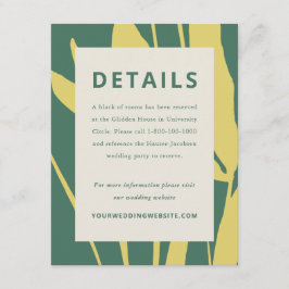Botanical Sketch Citrus Wedding Enclosure Card エンクロージャーカード