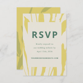 Botanical Sketch Citrus Wedding RSVP Card