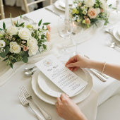 Botanical Sketch Floral Wedding Dinner Menu メニュー