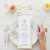 Botanical Sketch Floral Wedding Dinner Menu メニュー