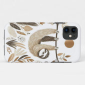 Botanical Sloth Art – Perezoso en Selva Natural Case-Mate iPhoneケース (裏面(横))