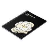 Botanical Snow: The Non-stop White Begonia Pop Art ノートブック (左側)