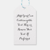 Botanical Soft Sage Green Floral Garden Wedding ギフトタグ (裏面)