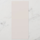 Botanical Soft Warm Taupe Wedding | Fern Greenery メニュー (裏面)