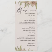 Botanical Soft Warm Taupe Wedding | Fern Greenery メニュー (正面)