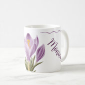 Botanical Spring Crocus Flower コーヒーマグカップ (正面右)