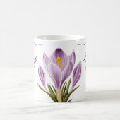 Botanical Spring Crocus Flower コーヒーマグカップ (中央)