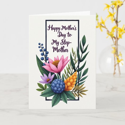 Botanical Step Mothers Day Card カード (黄色い花)