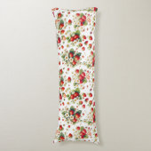 Botanical Strawberry Body Pillow Cover case ボディピロー (正面縦)