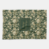 Botanical Style Personalized Chic Kitchen Towel  キッチンタオル (横)