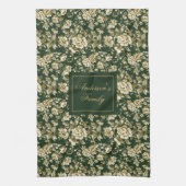 Botanical Style Personalized Chic Kitchen Towel  キッチンタオル (縦)