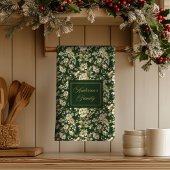 Botanical Style Personalized Chic Kitchen Towel  キッチンタオル