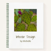 Botanical Succulent Desert Cactus  ノートブック (正面)