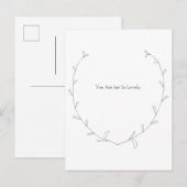 Botanical Sweet And Cute You Are Lovely Quote Card ポストカード (正面/裏面)
