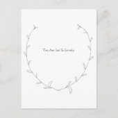 Botanical Sweet And Cute You Are Lovely Quote Card ポストカード (正面)