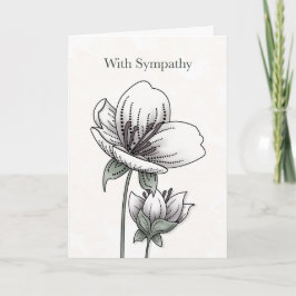 Botanical Sympathy Card - Quiet Presence カード
