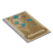 Botanical Tapestry: The Blue Cornflower Art Nouvea ノートブック (右側)