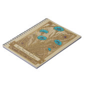 Botanical Tapestry: The Blue Cornflower Art Nouvea ノートブック (左側)